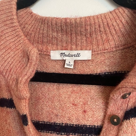 Madewell Pembury Henley Mockneck Sweater in Stripe - Picture 6 of 7